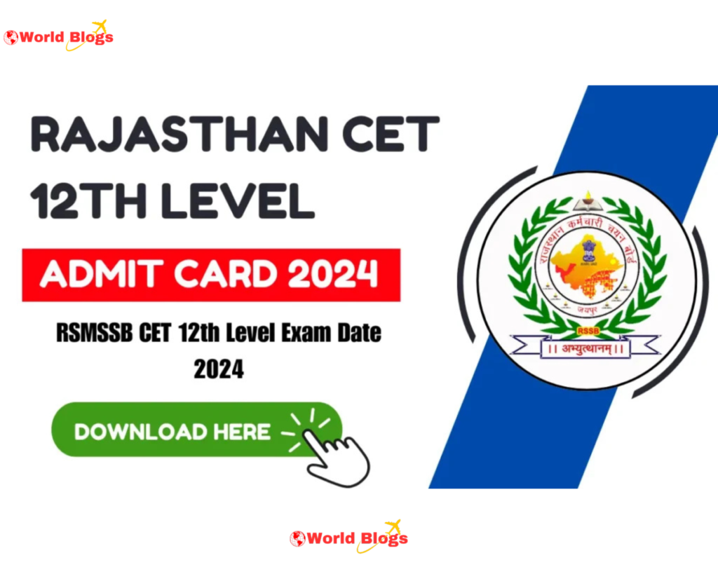 Rajasthan CET 12th Level 2024