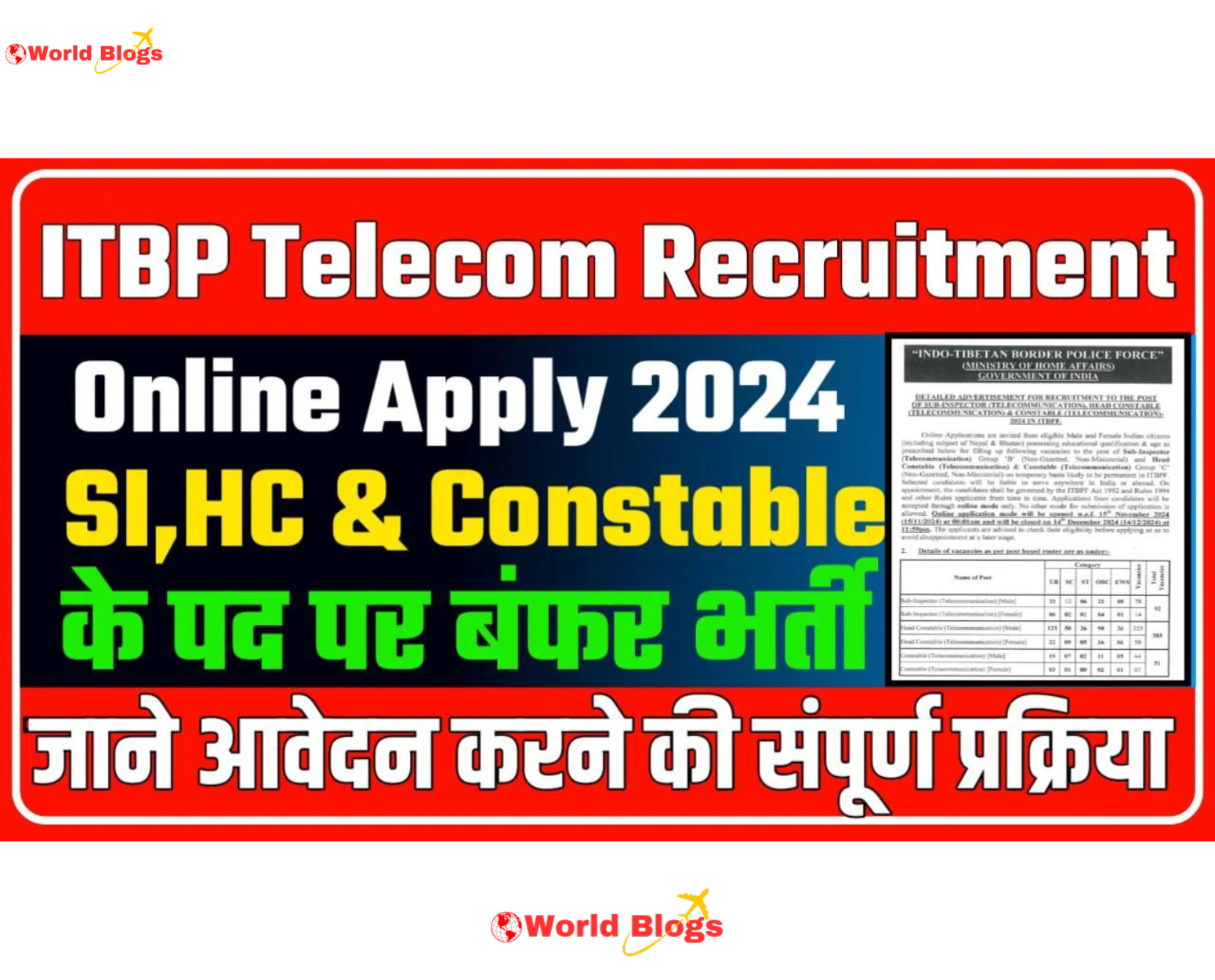 ITBP Telecom Bharti 2024